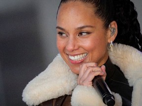 Singer Alicia Keys performs on NBC's Today show in New York City.