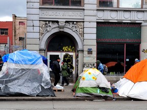 Tents on East Hastings Street