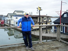 After torrential rains caused devastating flooding in the Fraser Valley and the B.C. Interior in 2021, one metre of sediment accumulated at the lower end of Michael Owen’s marina in a secondary channel of the Fraser River in Delta. Owen is pictured on April 10, 2023.