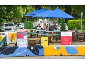 Plaza at Cambie and 17th Ave. in Vancouver, where the public consumption of alcohol may be a go again this summer.