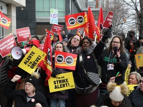 PSAC held a rally in Ottawa for families with younger children who will be impacted by return-to-office orders for public servants as they search for childcare, March 31, 2023.