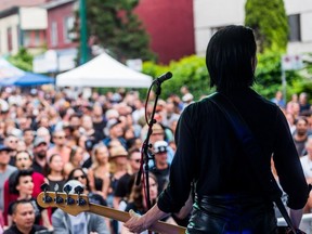 Actors bassist Kendall Wooding surveys the crowds at the 2022 Khatsahlano Street Party. 2022