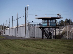 The Matsqui Institution, a medium-security federal men's prison, is seen in Abbotsford on Oct. 26, 2017.