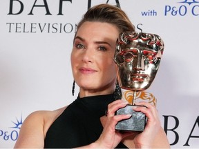 Kate Winslet, winner of the Leading Actress for 'I Am Ruth' and with the Single Drama Award for 'I Am Ruth' at the 2023 BAFTA Television Awards in London, Britain May 14, 2023.