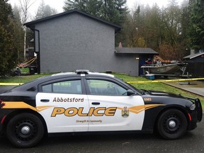 ABBOTSFORD, BC., March 22, 2022 - Abbotsford police on scene at a house at 3513 Latimer St and Ivy Crt. in Abbotsford, BC., on March 22, 2022. A 41 tear old male is reported dead from a gunshot wound with the Integrated Homicide Investigation Team (IHIT) en route to the scene. (NICK PROCAYLO/PNG) 00067015A [PNG Merlin Archive]