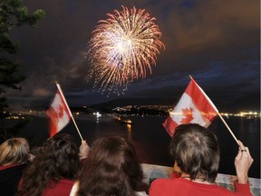 File photo of Canada Day fireworks in Vancouver.