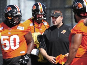 B.C. Lions offensive line coach Kelly Bates.