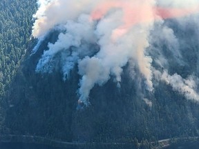 The Cameron Bluff wildfire on Vancouver Island has forced the closure of Highway 4 near Port Alberni.