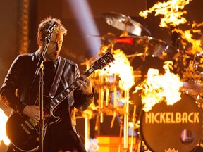 Chad Kroeger and Nickelback perform after being inducted into The Canadian Music Hall of Fame during the 2023 Juno Awards at Rogers Place in Edmonton on March 13.