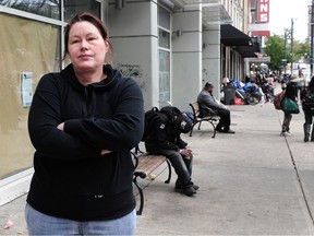 Sarah Blyth says Downtown Eastside residents feel like the neighbourhood is more violent in the weeks since city officials removed tents from Hastings Street.