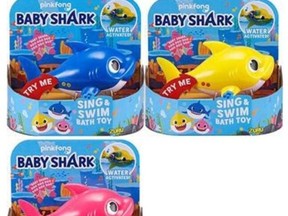 Health Canada has issued a recall for the Zuru Robo Alive Junior Baby Shark toy.