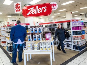 File photo of a Zellers store inside a Hudson's Bay location.