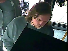 Metro Vancouver Transit Police released these images of a suspect in a fight both on and off a bus in the Marine Drive area of Vancouver on May 23, 2023.