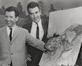 July 31, 1963. Vancouver Architects Arthur Erickson (left) and Geoffrey Massey have had their design selected for the new Simon Fraser University of Burnaby Mountain. Erickson is UBC associate professor of architecture. Massey is son of actor Raymond Massey.