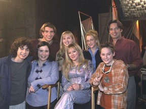 HIlary Duff and cast of The Lizzie McGuire movie are pictured in 2003.
