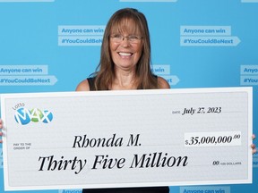 Rhonda Malesku, of Kamloops, won $35 million in Tuesday's Lotto Max jackpot draw.