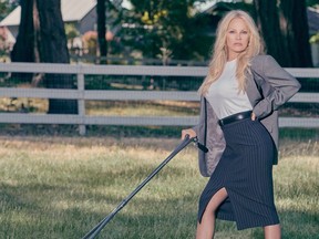 Pamela Anderson stars in the fall campaign for Aritzia.