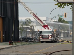 The explosion site as seen from George Street and 4th Avenue.