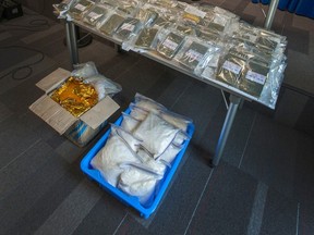 Drugs seized at Vancouver International Airport in 2014.