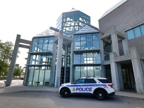 Ottawa police were at the National Gallery of Canada Tuesday to investigate after someone threw paint on an art piece.