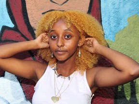 Teen singer Haleluya Hailu performed at Grandview Park in 2021 as part of the Ice Cream Truck Collective.