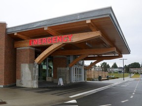 The entrance to the Nanaimo Regional General Hospital (NRGH) Emergency Department. [