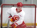 Samuel Honzek skates during Calgary Flames development camp at Winsport in Calgary on Thursday, July 6, 2023. 
