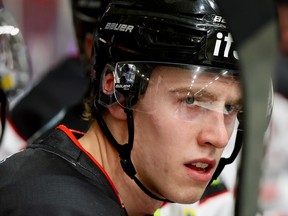 Vancouver Canucks prospects Jonathan Lekkerimaki in action for Orebro HK of the Swedish Hockey League during the 2023/24 season.
