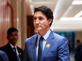 Prime Minister Justin Trudeau heads to a bilateral meeting with Indian Prime Minister Narendra Modi during the G20 Summit in New Delhi, Sept. 10, 2023.
