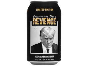 A U.S. beer company is selling limited edition cans with Donald Trump's mugshot.