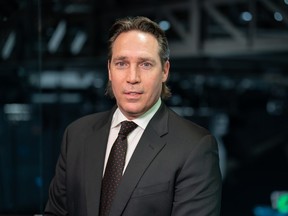 Seattle Kraken radio analyst Dave Tomlinson poses for a portrait before a game between the Arizona Coyotes and the Seattle Kraken at Climate Pledge Arena on February 09, 2022 in Seattle, Washington.