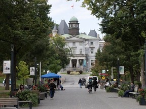 McGill University is seen on Oct. 13 in Montreal. McGill has postponed plans to announce a $50 million investment in French-language programs as Quebec charges ahead with tuition increases for out-of-province students.