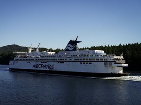 A BC Ferries vessel en route to Swartz Bay on Vancouver Island in a file photo.