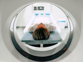 The protocol to prepare for an MRI requires individuals to change into a gown and remove things that might affect the magnetic imaging, such as jewelry, hairpins, watches and dentures.