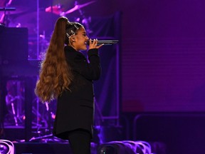 Ariana Grande performs in Chicago in 2019.