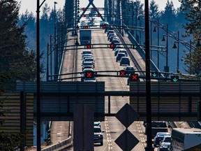 Just one lane will be open on the Lions Gate Bridge starting at 10 p.m. Friday.
