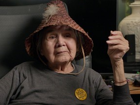 shíshálh Nation's Rememberer or knowledge-keeper the late, xwu'p'a'lich Barbara Higgins (her ancestral name means she weaves) is one of the Indigenous Elders highlighted in Liz Marshall's new feature documentary s-ye´wya´w / Awaken. The film premieres at the VIFF Centre in Vancouver on Nov. 25 at 4:30 p.m.