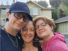 Kristin Logan (middle) with her husband Donovan James and daughter Cipher James. Kristin was diagnosed with Stage-4 ovarian cancer, and ended up receiving chemotherapy in Washington State after she was told the surgery wait time in B.C. was three to four months.