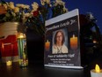 A memorial for Jonathan Lewis Jr. is set up in an alleyway near Rancho High School in eastern Las Vegas, Tuesday, Nov. 21, 2023.