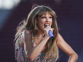File photo of Taylor Swift in concert.