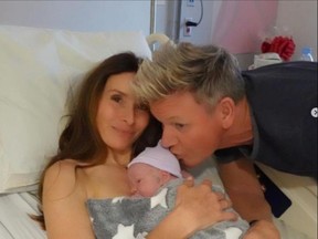 Gordon Ramsay and his wife Tana with their new baby in November 2023.