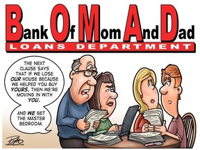 Canadian developers and realtors have long urged desperate first-time homebuyers to access “the bank of mom and dad” for a down payment. They correctly predicted it would be the future trend. But not for families outside the housing market. Patrick LaMontagne.