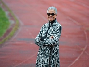 Valerie Jerome at the West Vancouver Secondary school track in West Vancouver, BC Thursday, February 25, 2021. Jerome is the sister of acclaimed Canadian Olympian Harry Jerome.