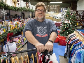 The Vancouver Christmas Bureau's executive director, Chris Bayliss, at the charity's warehouse.