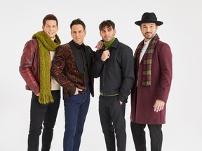 The Tenors featuring, from left, Clifton Murray, Mark Masri, Alberto Urso and Victor Micallef have released a new holiday album titled Christmas.