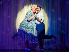 Greg Kalafatas plays Edna Turnblad and Ralph Prentice Daniel is Wilbur Turnblad in the new touring production of the musical Hairspray.