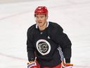 Calgary Flames defenceman Nikita Zadorov during a team practice at the Scotiabank Saddledome on Sept. 24.