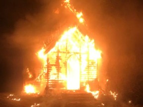 Barrhead's Glenreagh Church went up in flames on the night of Dec. 7. Barrhead United Church was burned the same night and RCMP suspect arson.