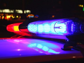 File photo of police cruiser lights.