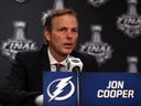 Head coach Jon Cooper of the Tampa Bay Lightning in 2015.